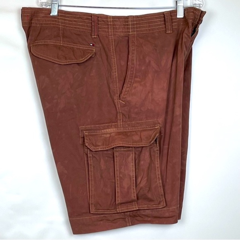 Tommy Hilfiger Shorts Mens 36 Brown Utility Cargo Cotton Distressed Grunge